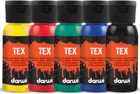 Darwi textielverf Tex, 50 ml, etui van 5 stuks in geassorteerde kleuren