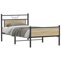 Bedframe zonder matras hout sonoma eikenkleurig 100x190 cm Bedframe zonder matras hout sonoma eikenkleurig 100x190 cm