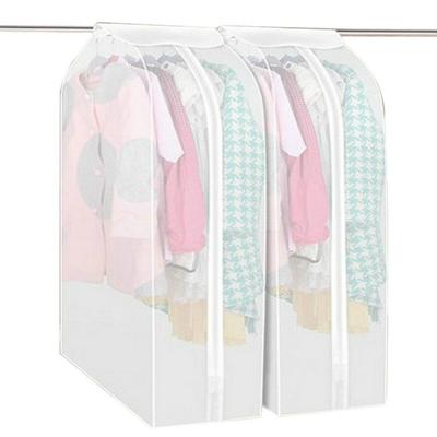 2 stuks PEVA driedimensionaal stofdichte doek cover tassen opknoping organisator opbergtas waterdicht pak vacht cover specificatie: 60x90x30cm (wit)