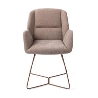 Jesper Home Myoko eetkamerstoel Greystones beehive rose