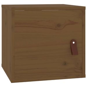 vidaXL Wandkast 31,5x30x30 cm massief grenenhout honingbruin