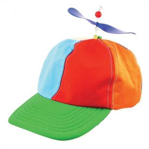 Gekleurde pet met gekleurde propeller - Verkleed accessoire - baseballcaps - carnaval - clown