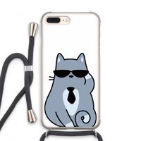 Cool cat: iPhone 7 PLUS Transparant Hoesje met koord