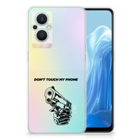 OPPO Reno8 Lite Silicone-hoesje Gun Don't Touch My Phone - thumbnail