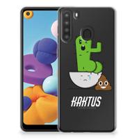 Samsung Galaxy A21 Telefoonhoesje met Naam Cactus Poo Samsung Galaxy A21 Telefoonhoesje met Naam Cactus Poo