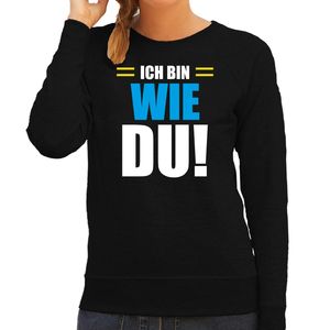 Apres ski trui Ich bin wie du zwart dames - Wintersport sweater - Foute apres ski outfit