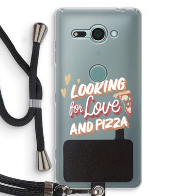 Pizza is the answer: Sony Xperia XZ2 Compact Transparant Hoesje met koord