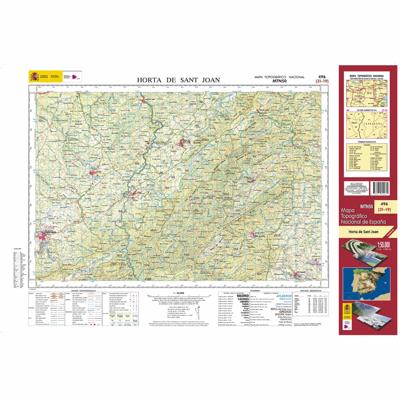 Topografische kaart 496 MT50 Horta de Sant Joan | CNIG - Instituto Geográfico Nacional1