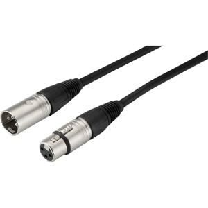 Monacor MECN-100/SW XLR Kabel [1x XLR-stekker - 1x XLR-bus] 1 m Zwart