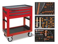 Beta BW 5000S R/3M Servicewagen met 3 laden, gevuld met gereedschap | 189 Delig - 050006343