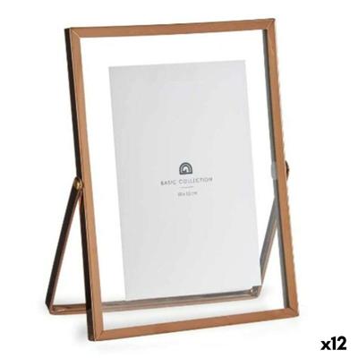 Fotolijsten Gift Decor MS61015-A-C MS61015-A-C Koper Metaal Glas Plastic (12 Stuks)
