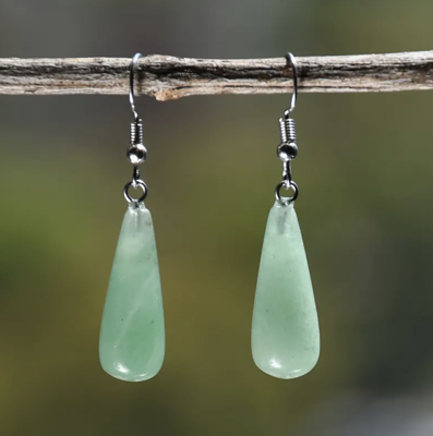 Aventurijn traan oorbellen - Overige Edelsteensoorten - Spiritueelboek.nl