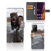 Samsung Galaxy Note20 Ultra Telefoonhoesje met Pasjes Honden Labrador - thumbnail