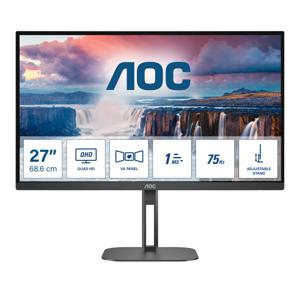 AOC Value-Line Q27V5N/BK LED-monitor Energielabel F (A - G) 68.6 cm (27 inch) 2560 x 1440 Pixel 16:9 4 ms HDMI, DisplayPort, Audio-Line-out VA LED