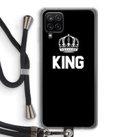 King zwart: Samsung Galaxy A12 Transparant Hoesje met koord