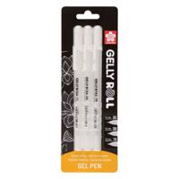 Sakura blisterkaart gelly roll 05, 08, 10 wit, 3 stuks Sakura blisterkaart gelly roll 05, 08, 10 wit, 3 stuks