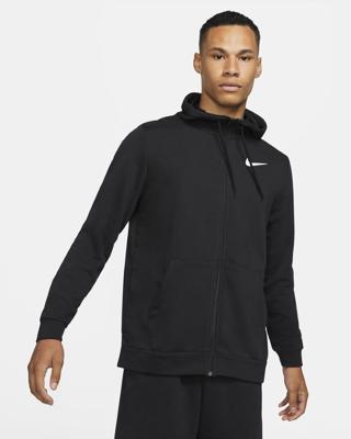 Nike Dri-Fit Full-Zip Sport Jas Heren Black/White XL Nike Dri-Fit Full-Zip Sport Jas Heren Black/White XL