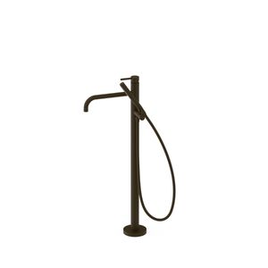 Vrijstaande badkraan Tres Study Exclusive | Hoogte uitloop 67.4 cm | Draaibare uitloop | Mengkraan | Rond | Zwart brons
