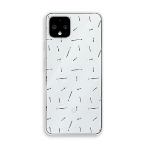 Hipster stripes: Pixel 4 Transparant Hoesje
