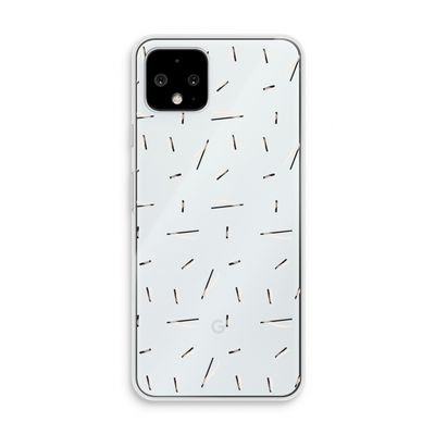 Hipster stripes: Pixel 4 Transparant Hoesje