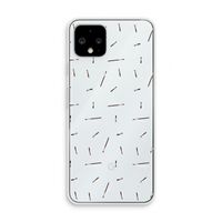 Hipster stripes: Pixel 4 Transparant Hoesje Hipster stripes: Pixel 4 Transparant Hoesje