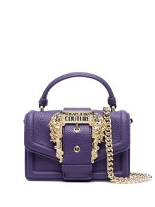 Versace Jeans Couture sac à main en cuir à boucle logo - Violet