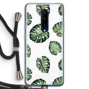 Tropische bladeren: OnePlus 7 Pro Transparant Hoesje met koord