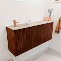 Toiletmeubel Mondiaz Joya Dlux | 101.6 cm | Meubelkleur Ruby | Faye wastafel Frappe Wasbak Links | 1 kraangat