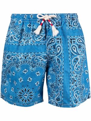 MC2 Saint Barth short de bain à imprimé cachemire - Bleu