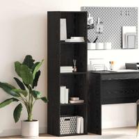 Boekenkast Zwart eiken 40 x 30 x 152 cm Bewerkt hout