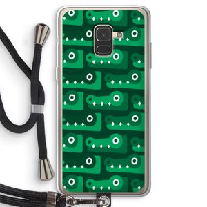 Crocs: Samsung Galaxy A8 (2018) Transparant Hoesje met koord