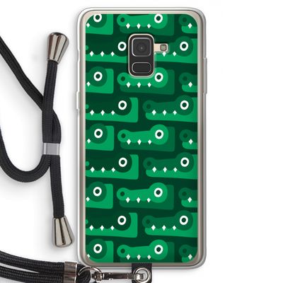 Crocs: Samsung Galaxy A8 (2018) Transparant Hoesje met koord