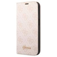 Guess 4G Metal Gold Logo iPhone 14 Plus Flip Case - Roze - thumbnail