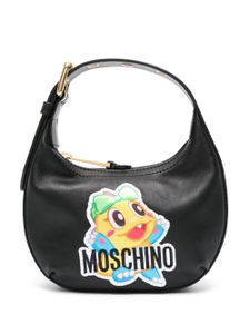 Moschino sac cabas en cuir à patch logo - Noir