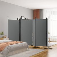 Kamerscherm met 6 panelen 520x180 cm stof antracietkleurig