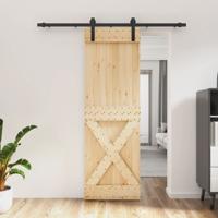 Schuifdeur met beslag 70x210 cm massief grenenhout