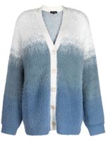 tout a coup cardigan à effet dégradé - Bleu - thumbnail