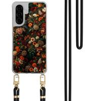 Samsung Galaxy A57 hoesje met zwart koord - Exotic garden