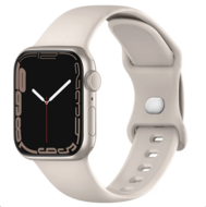 Siliconen sportbandje - Sterrenlicht / starlight - Maat: M/L - Geschikt voor Apple Watch 38mm / 40mm / 41mm - thumbnail