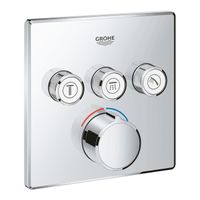 Grohe SmartControl Inbouwthermostaat - 4 knoppen - vierkant - chroom 29149000 - thumbnail
