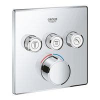 Grohe SmartControl Inbouwthermostaat - 4 knoppen - vierkant - chroom 29149000