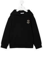 Dolce & Gabbana Kids hoodie à logo brodé - Noir