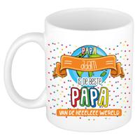 Naam mok papa Adam - wit - de beste - keramiek - 300 ml - Vaderdag/verjaardag