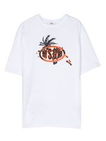 MSGM Kids t-shirt à logo imprimé - Blanc