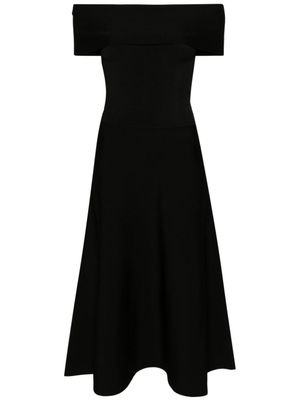 Fabiana Filippi robe mi-longue à encolure bateau - Noir