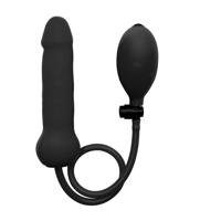Inflatable Silicone Dong - Black - thumbnail