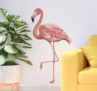 Vogel muursticker flamingo - thumbnail