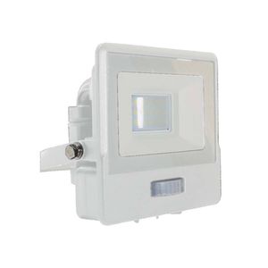 V-TAC VT-118S-W LED Schijnwerpers met PIR Sensor - Samsung - IP65 - Wit - 10W - 735 Lumen - 6500K - 5 Jaar