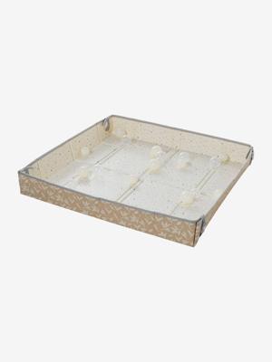 Omkeerbaar en opvouwbaar tapijt met ballen beige Omkeerbaar en opvouwbaar tapijt met ballen beige