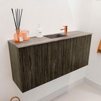 Toiletmeubel Mondiaz Joya Dlux | 90 cm | Meubelkleur Shadow | Faye wastafel Oza Wasbak Midden | 1 kraangat